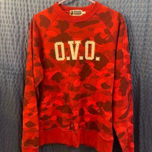 BAPE x OVO Color Camo Crewneck